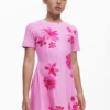 Pleated Floral Dress