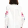 Pleated Long-Sleeve Floral Shirt Pleated Long-Sleeve Floral Shirt