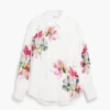 Pleated Long-Sleeve Floral Shirt Pleated Long-Sleeve Floral Shirt