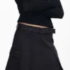 Pleated Skirt with Belt