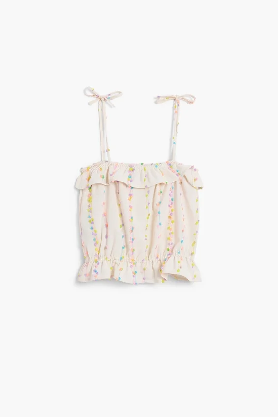 Pom-Pom Strap Top Pom-Pom Strap Top