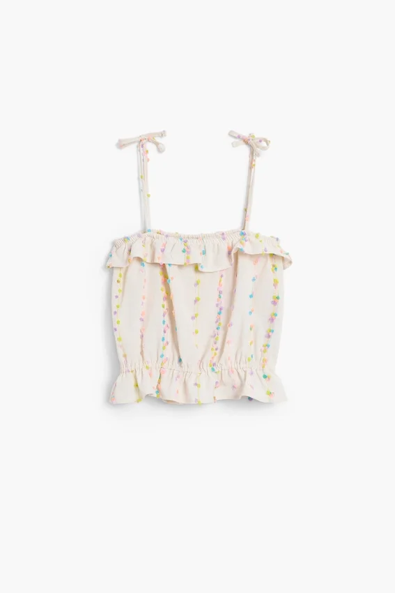 Pom-Pom Strap Top Pom-Pom Strap Top