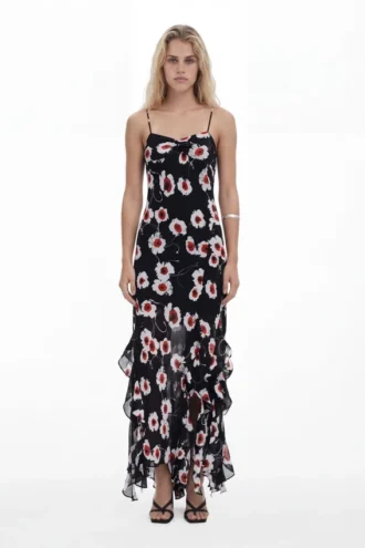 Poppy Ruffle Midi Dress