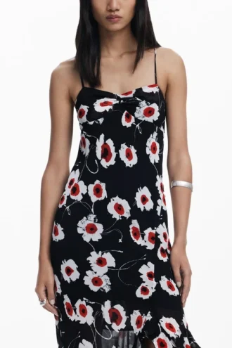 Poppy Ruffle Midi Dress