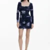 Postcard Square Neck Dress