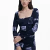 Postcard Square Neck Dress