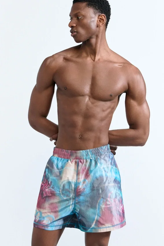 Printed Boxer Swimsuit Printed Boxer Swimsuit