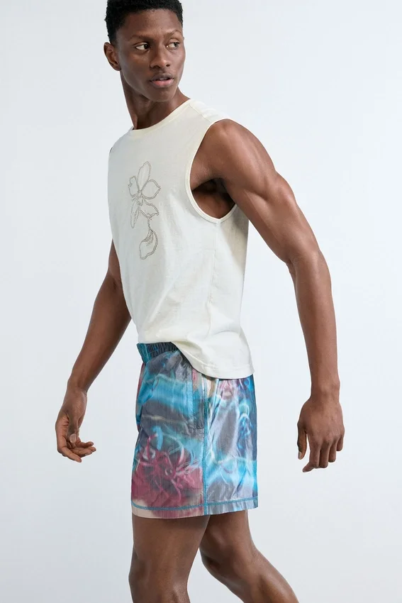 Printed Boxer Swimsuit Printed Boxer Swimsuit