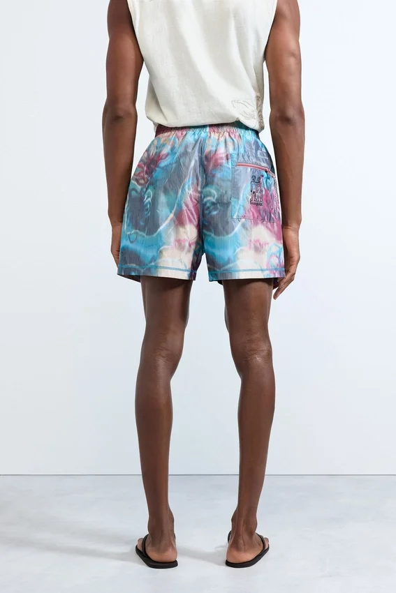 Printed Boxer Swimsuit Printed Boxer Swimsuit