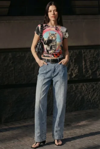 Printed Cat T-Shirt