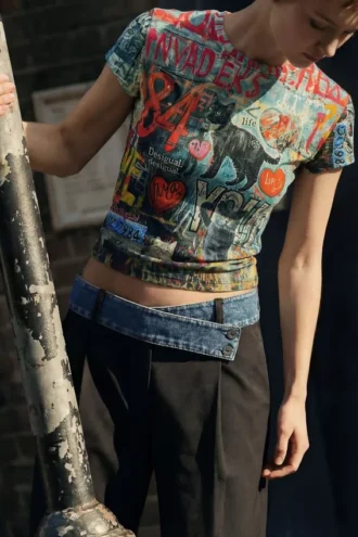 Printed Cat T-Shirt
