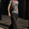 Printed Cat T-Shirt Printed Cat T-Shirt
