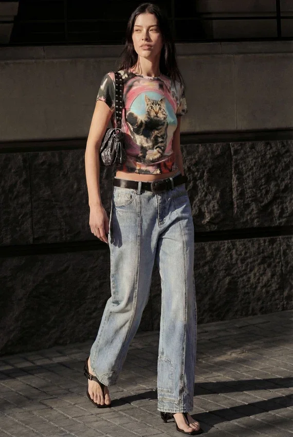 Printed Cat T-Shirt Printed Cat T-Shirt