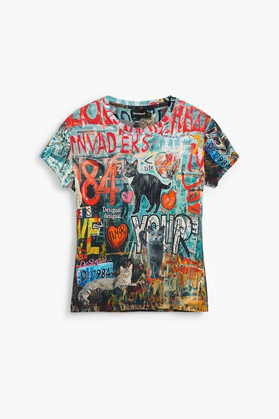 Printed Cat T-Shirt Printed Cat T-Shirt