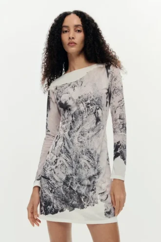 Printed Collage Dress