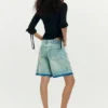 Printed Denim Bermuda Printed Denim Bermuda