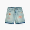 Printed Denim Bermuda Printed Denim Bermuda