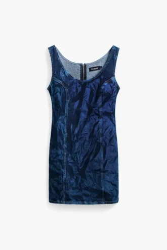 Printed Denim Dress