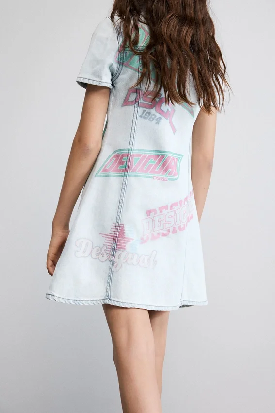 Printed Denim Dress Printed Denim Dress