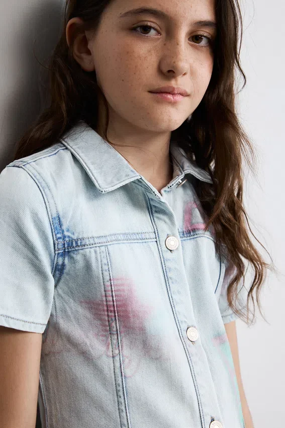 Printed Denim Dress Printed Denim Dress