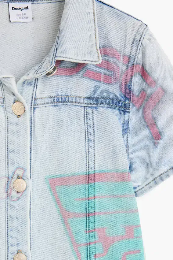 Printed Denim Dress Printed Denim Dress