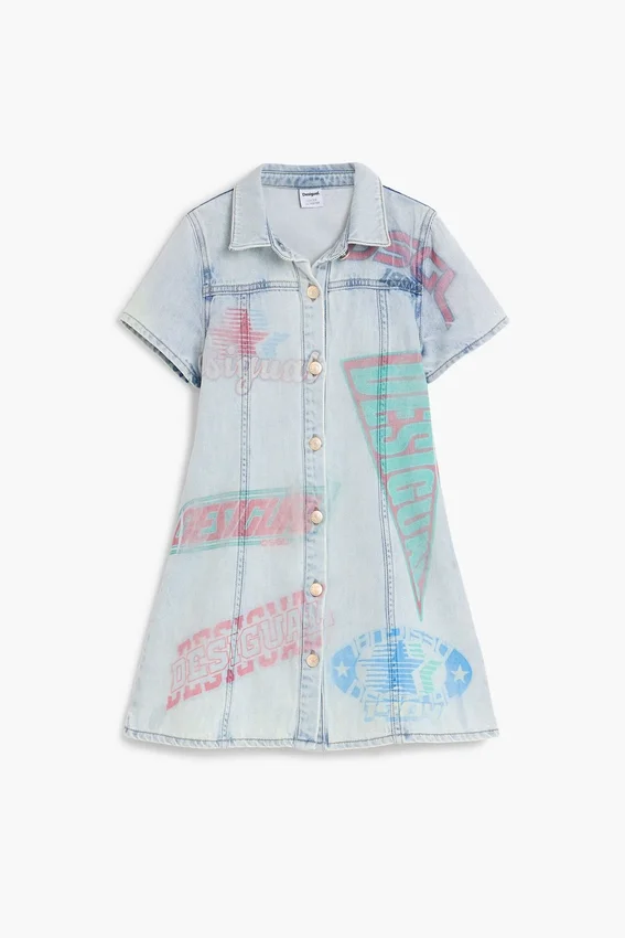 Printed Denim Dress Printed Denim Dress