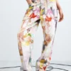 Printed Denim Trousers