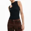 Printed Denim Trousers