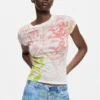 Printed Denim Trousers