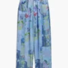 Printed Denim Trousers