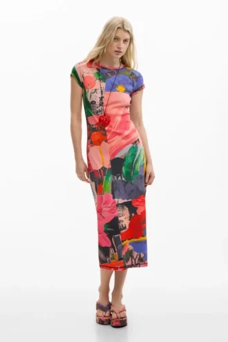Printed Fitted Dress