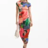 Printed Fitted Dress