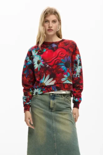 Printed Heart Sweatshirt