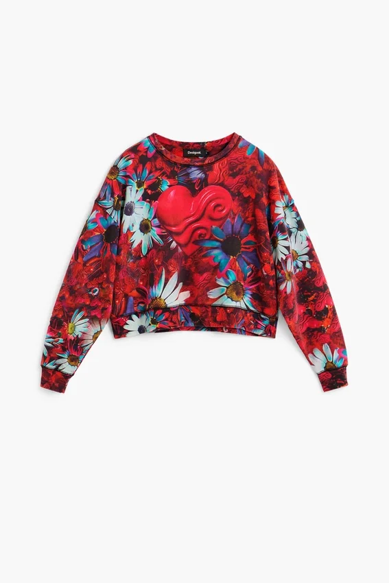Printed Heart Sweatshirt Printed Heart Sweatshirt