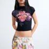 Printed High Neck Blouse