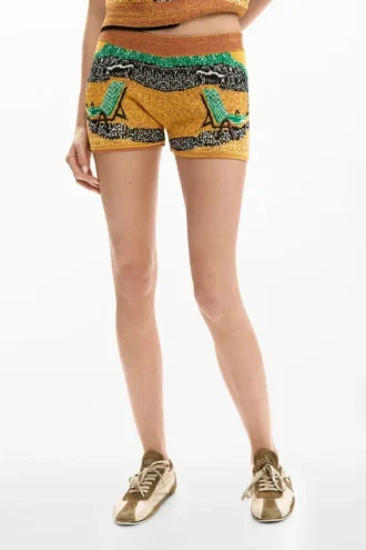 Printed Knit Shorts