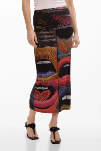 Printed Knit Skirt