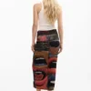 Printed Knit Skirt