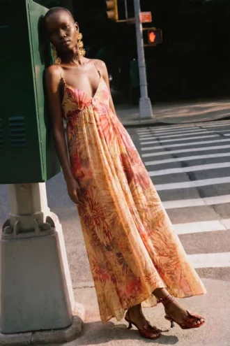Printed Long Dress