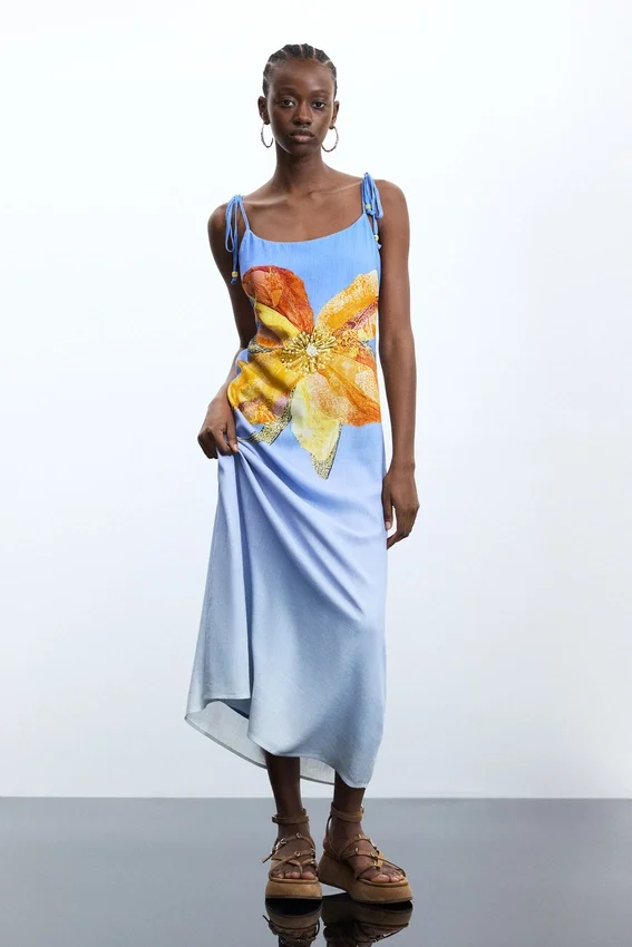 Printed Long Dress Printed Long Dress