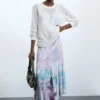 Printed Long-Sleeve Dress