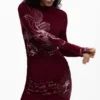 Long-Sleeved Knit Dress