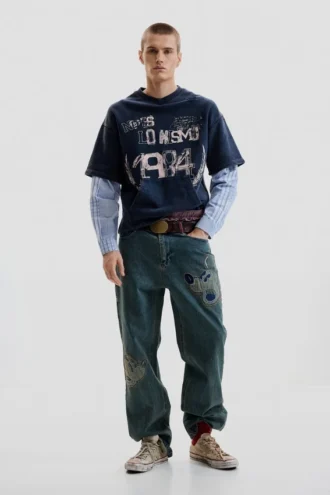 Printed Long-Sleeve Sweatshirt