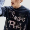 Printed Long-Sleeve Sweatshirt
