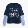 Printed Long-Sleeve Sweatshirt