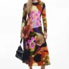 Printed Midi Dress M. Christian Lacroix