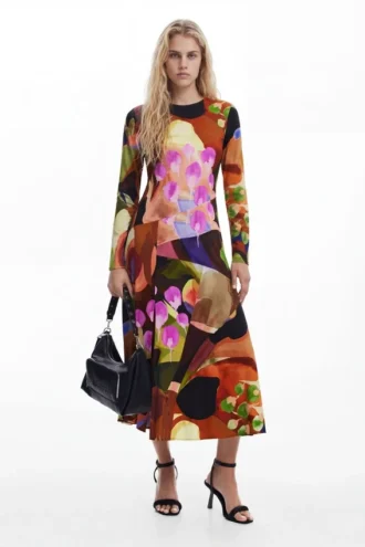 Printed Midi Dress M. Christian Lacroix