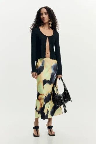 Printed Midi Skirt