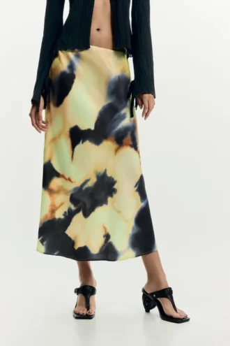 Printed Midi Skirt
