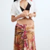 Printed Midi Skirt